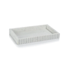 CAMOGLI SCALLOPED WHITE MARBLE TRAY LARGE