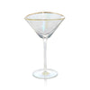 Aperitivo Triangular Martini Glass - Luster w/ Gold Rim