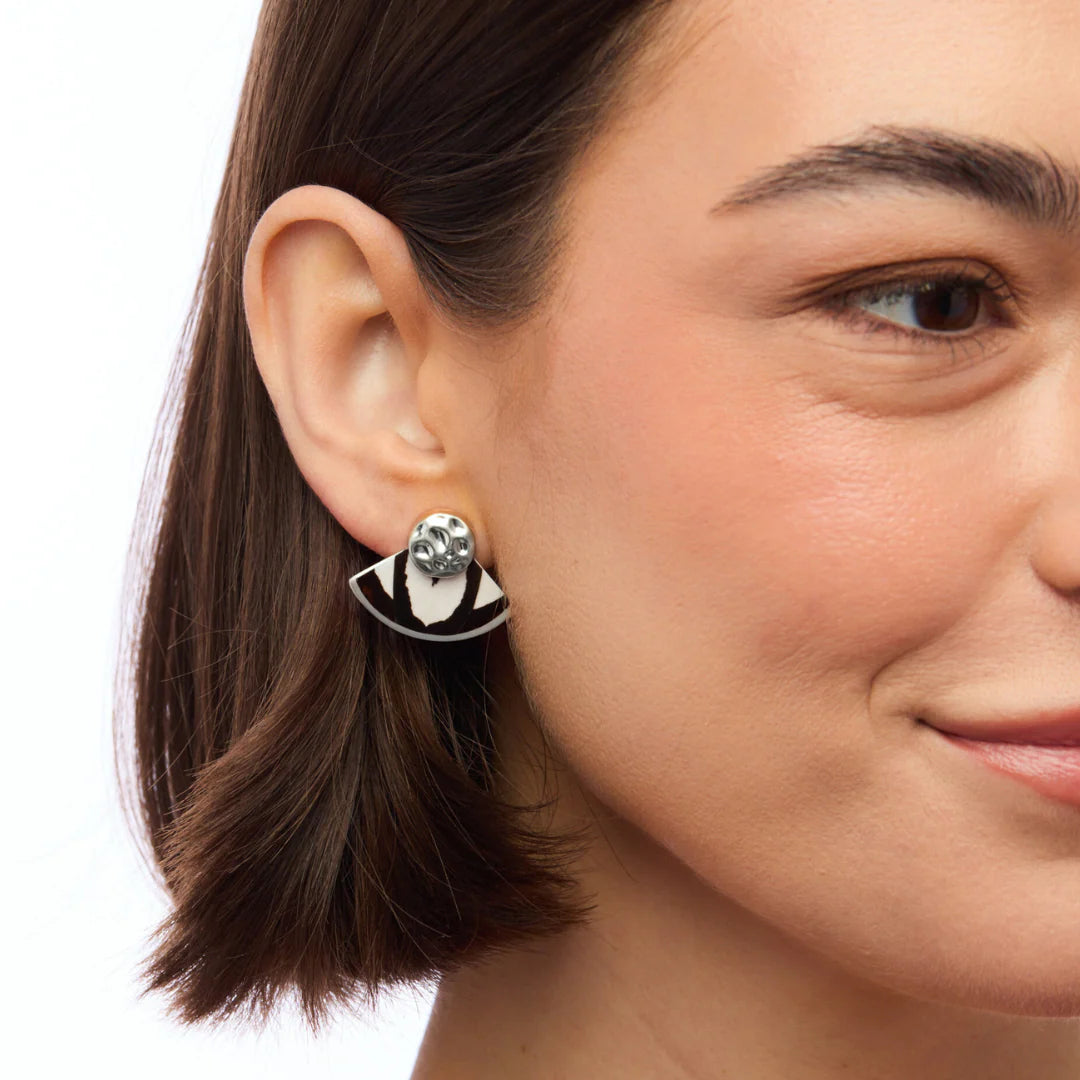 Brackish Greybull Stud Earring Silver