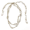 MELA Super Long Baroque Pearl Lariat on Natural Rope