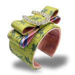 Vintage Luxe Equestrian Vintage Silk Necktie Cuff Bracelet