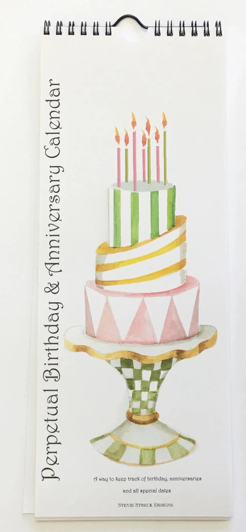 Stevie Streck Whimsical Cake Perpetual Birthday Calendar