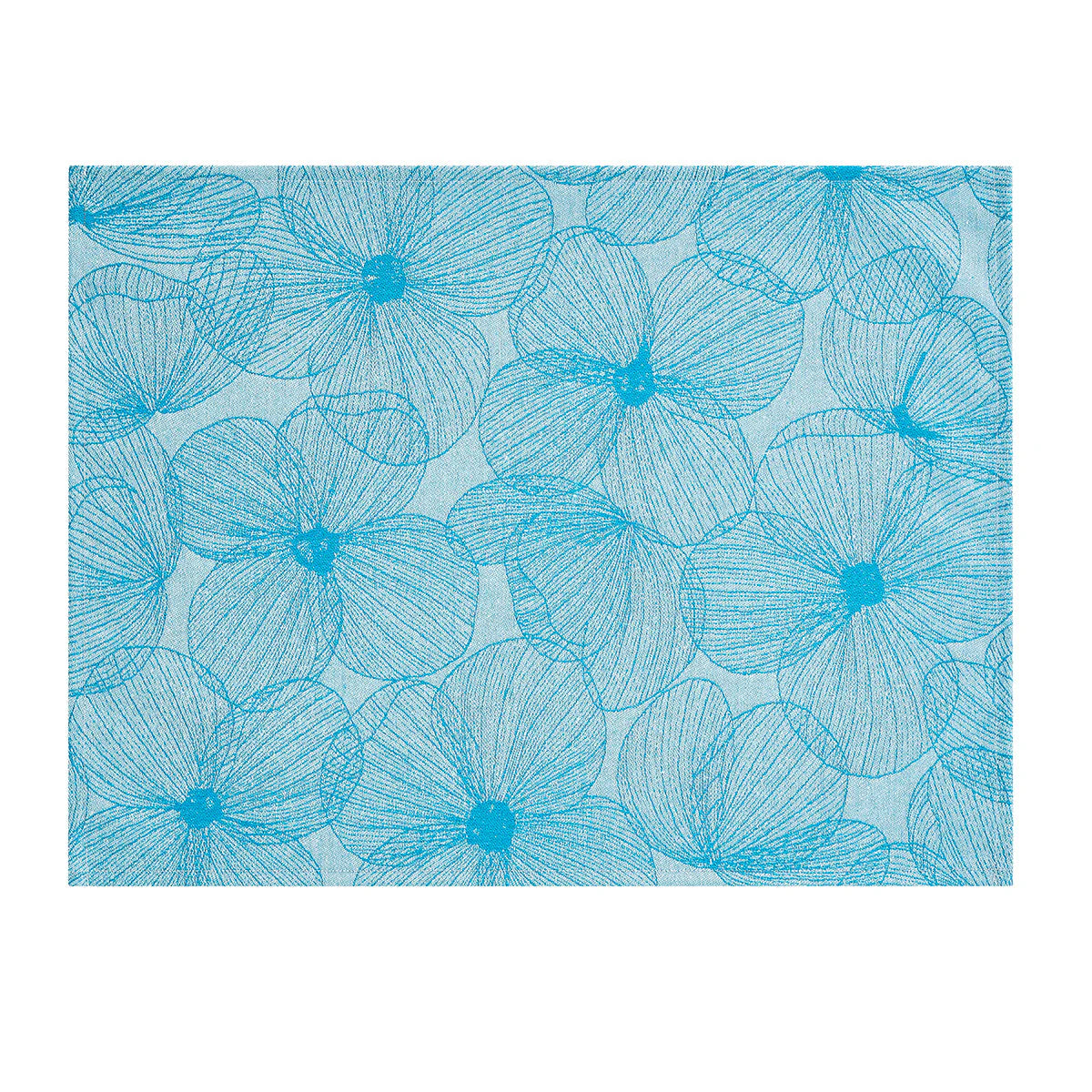 Le Jacquard Francais A La Carte Fleurs Papillons Blue Placemat