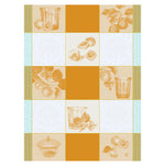 Le Jacquard Francais Confitures Carreaux Yellow Tea towel