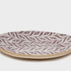 Terrafirma Ceramics Banquet Oval Platterd Paisley Bordeaux