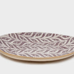 Terrafirma Ceramics Banquet Oval Platterd Paisley Bordeaux