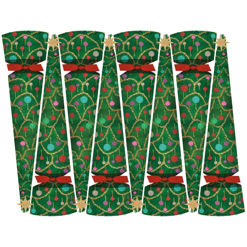 Caspari Merry And Bright Christmas Cone Crackers - 8 Per Box
