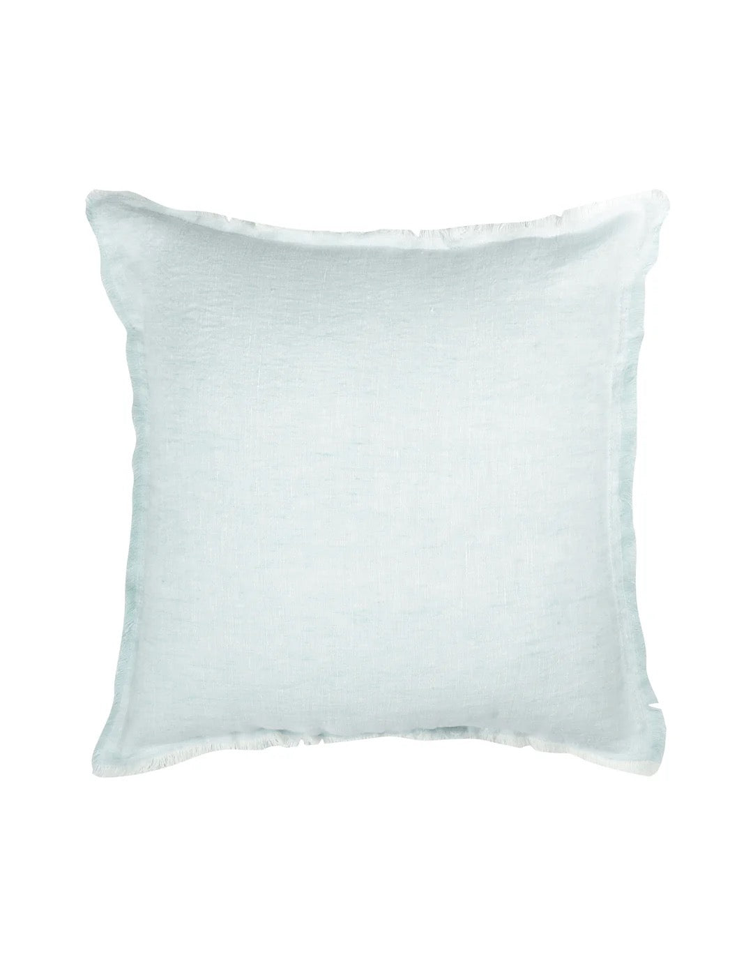 Light Aqua Fringe So Soft 20x20 Linen Pillow