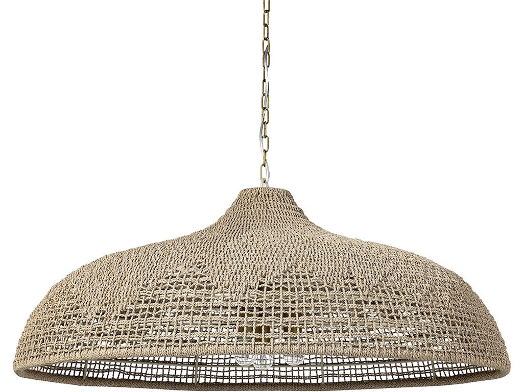 Palecek Westerly Outdoor Chandelier 42" Natural