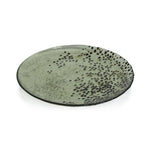 Dotted Glass Plate Green 8.25"