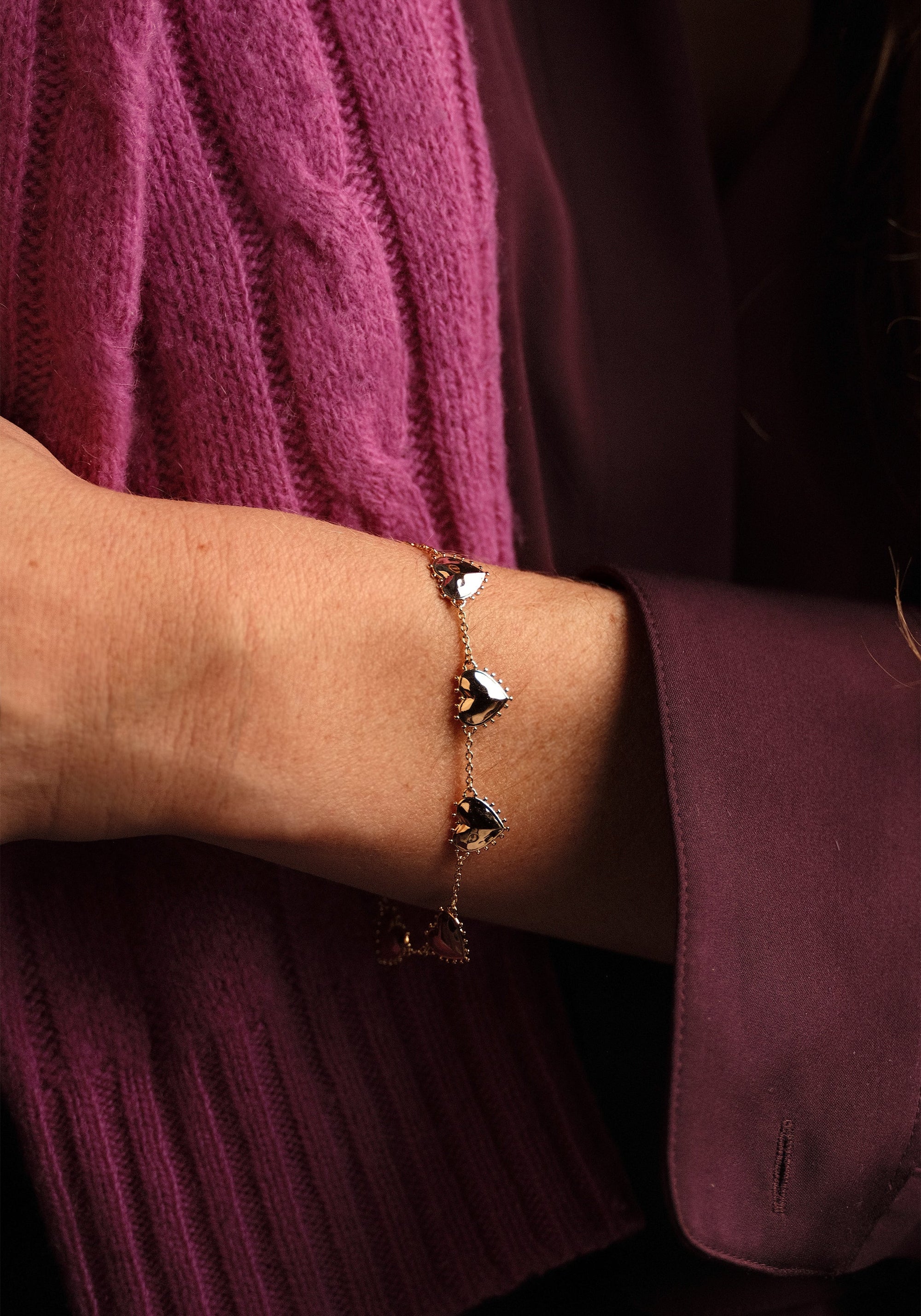 Anabel Aram Heart Station Bracelet