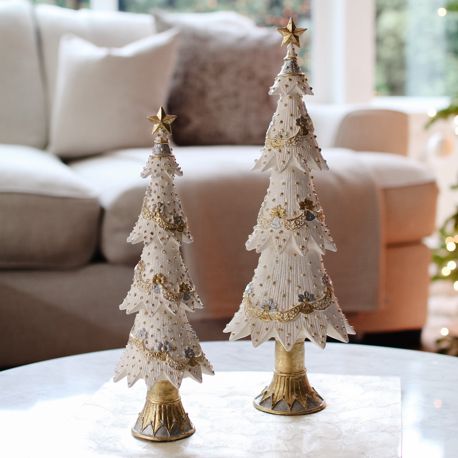 Floral Swirly Garland Neo Tree (Ivory)