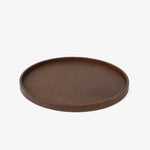 Moore & Giles Round Leather Tray Baldwin Oak