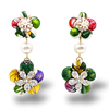 Vintage Luxe Flora Vintage Silk Necktie Chandelier Earrings