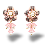 Vintage Luxe GG Rope Vintage Silk Necktie Drop Earrings