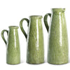 Ceramic Green Crackled Pitcher (Multiple Sizes)