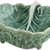 Bordallo Pinheiro Green Cabbage Leaf Condiment Bowls,  Set of 2