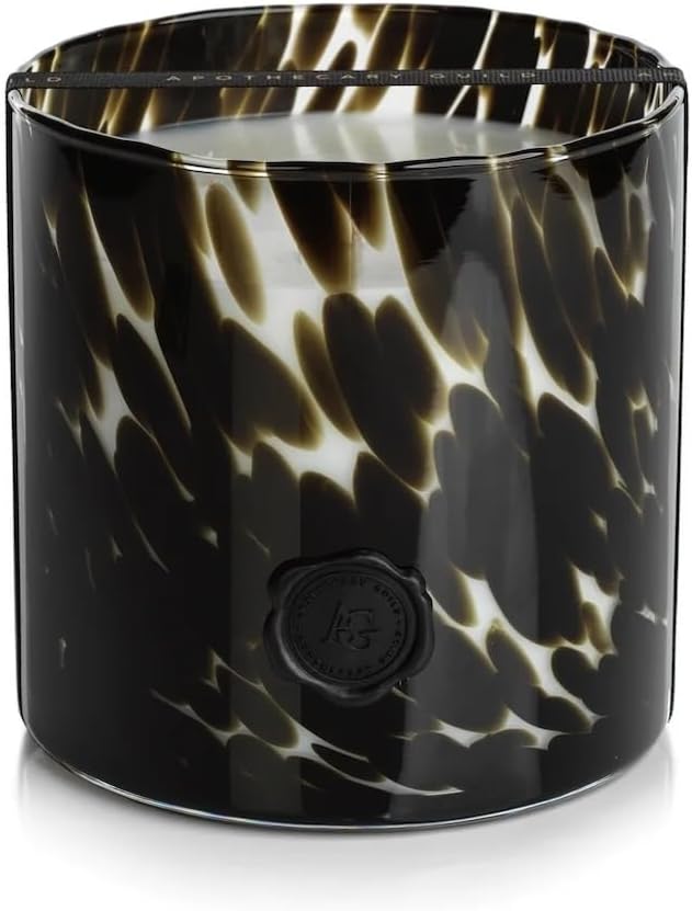 Apothecary Guild  Opal Glass Three Wick Candle Jar- Fig Vetiver