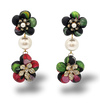 Vintage Luxe Flora Vintage Silk Necktie Chandelier Earrings