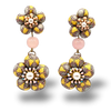 Vintage Luxe H Chain Vintage Silk Necktie Chandelier Earrings