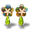 Vintage Luxe Mediterraneo Vintage Silk Necktie Drop Earrings
