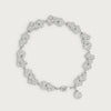 Anabel Aram Orchid White Pave Tennis Braclet, Silver