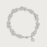 Anabel Aram Orchid White Pave Tennis Braclet, Silver