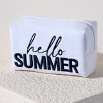 Sol Hello Summer Zip Pouch, White