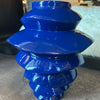 Wave Vase in Navy