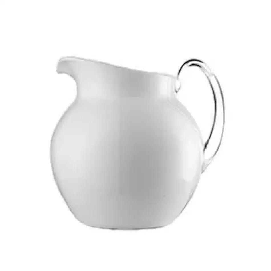 Mario Luca Giusti Pallina Pitcher White H 7.5" x Diam 6.5", 68 oz