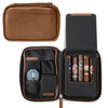 Flint Travel Leather Cigar Case - Holds 5 Cigars