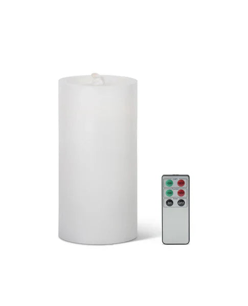 LED Wax Pillar Water Candle with Timer