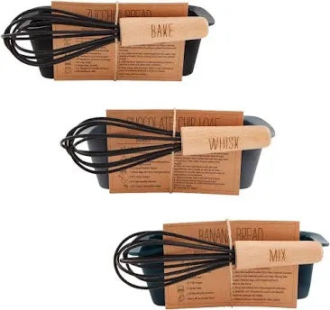 Silicone Mini Loaf Pan and Whisk Set - "Yum"