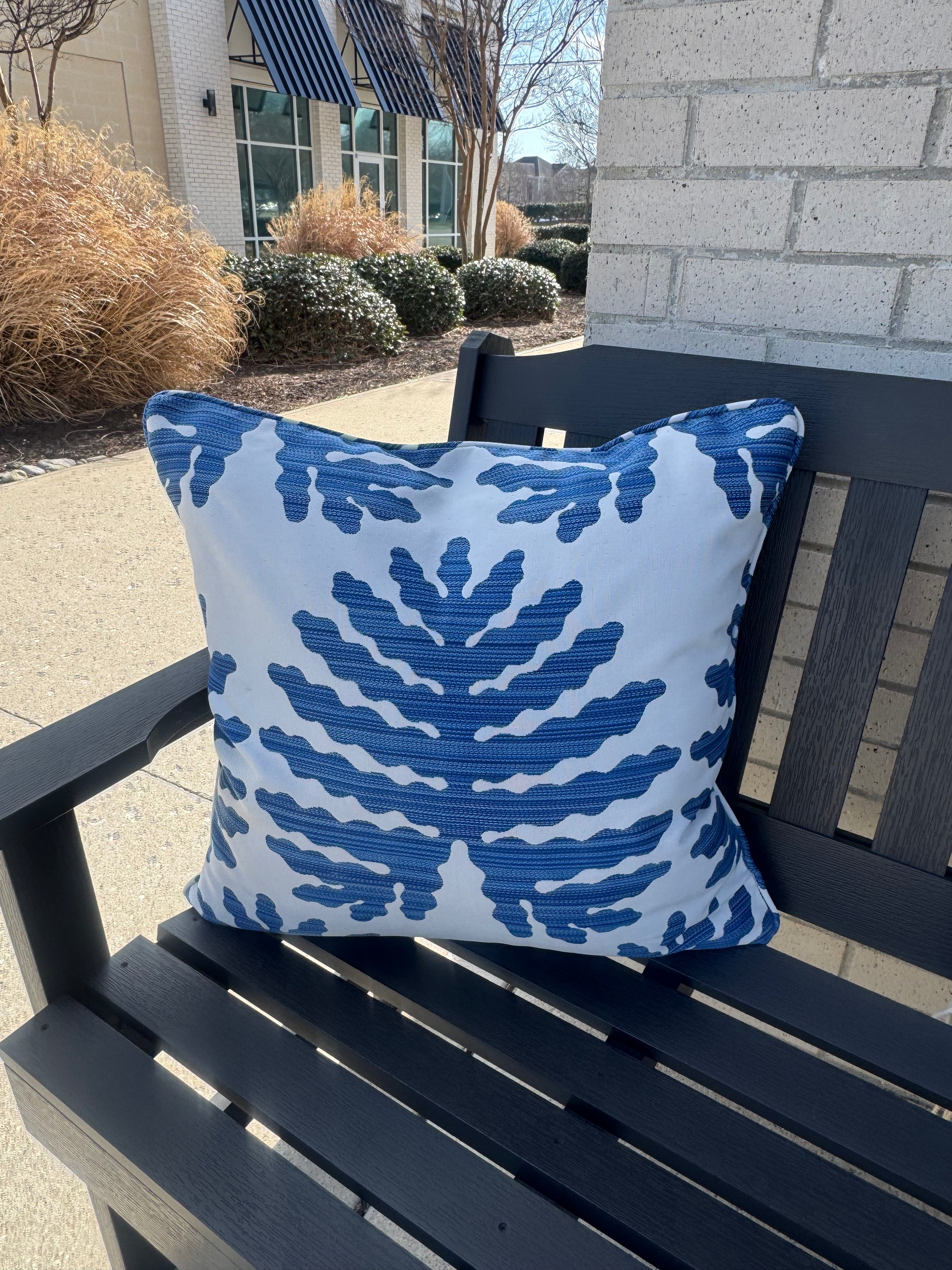 Schumacher Palma Sola Navy Pillow