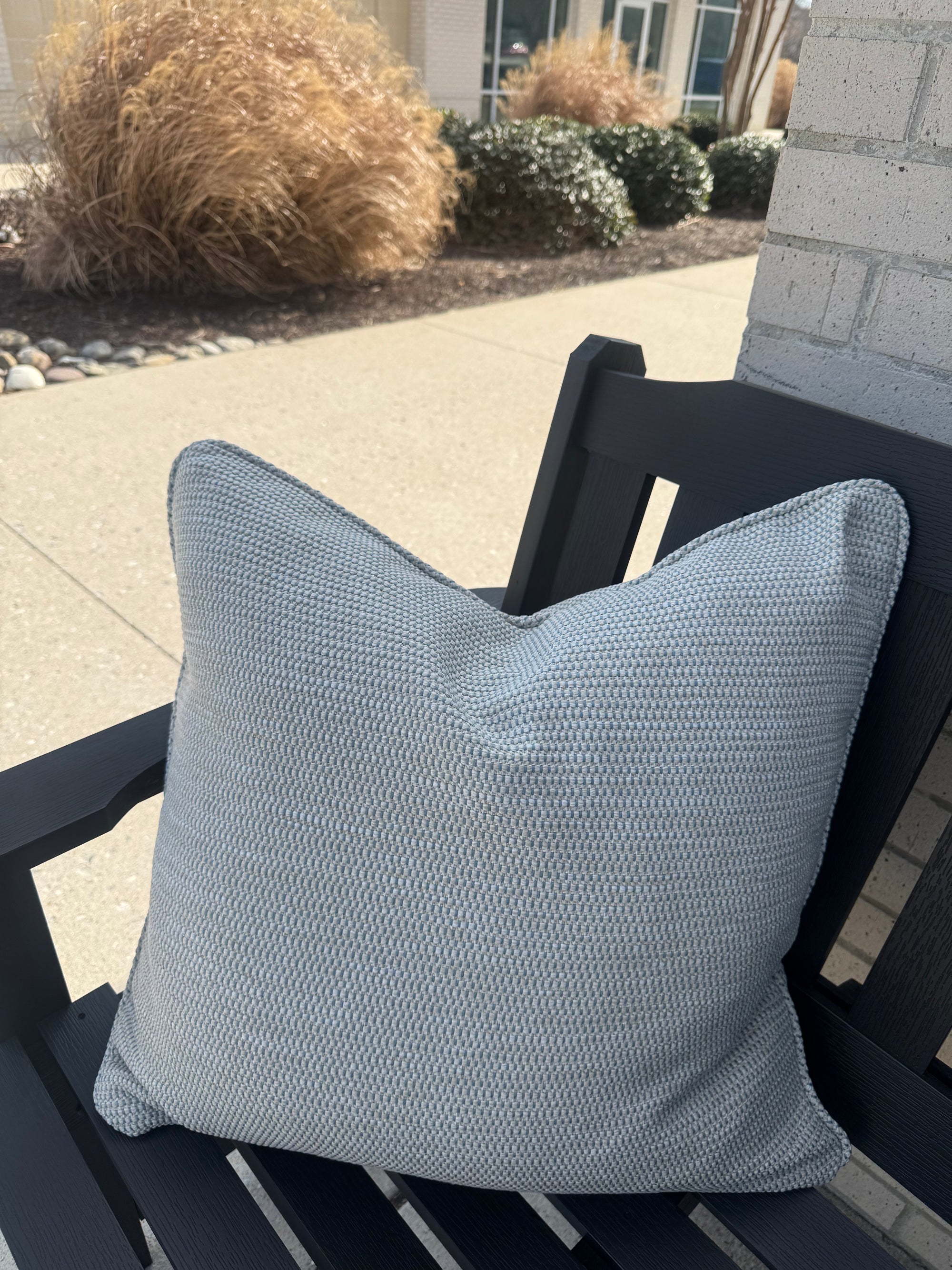 Schumacher Pacifica Pillow in Ocean Blue