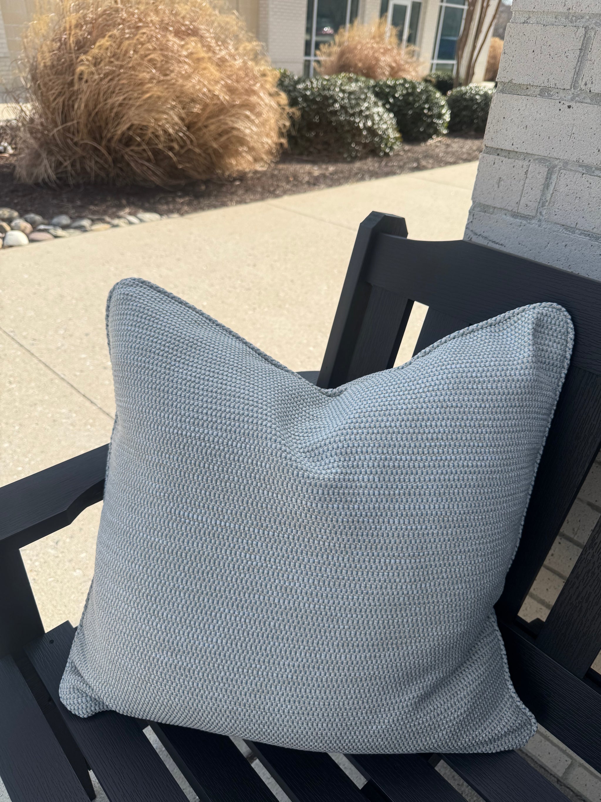 Schumacher Pacifica Pillow in Ocean Blue