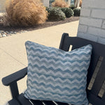 Schumacher Blue Chevron Pillows