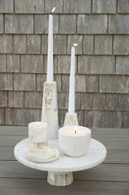 White Mother of Pearl Candle Holder