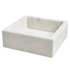Annie Selke White Marble Napkin Holder - Cocktail