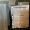 Pedro Duran White Enamel Frame 5X7 with Silver Key Design