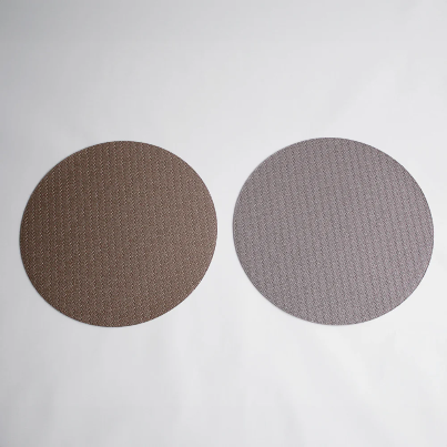 Vida Metallic Snakeskin Reversible 15" Placemats Set of 4 (Copper and Bronze)