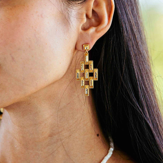 Capucine De Wulf Pathway Post Drop Earrings - Gold