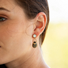 Capucine De Wulf Scarab Drop Earrings - Blue Labradorite
