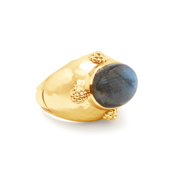 Capucine De Wulf Cleopatra Oval Ring, -- Blue Labradorite/Gold