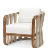 Palecek Strings Attached Lounge Chair w Ivory Cushion