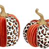 Mark Roberts Jeweled Pumpkin in Copper and Leopard Velvet - 9”