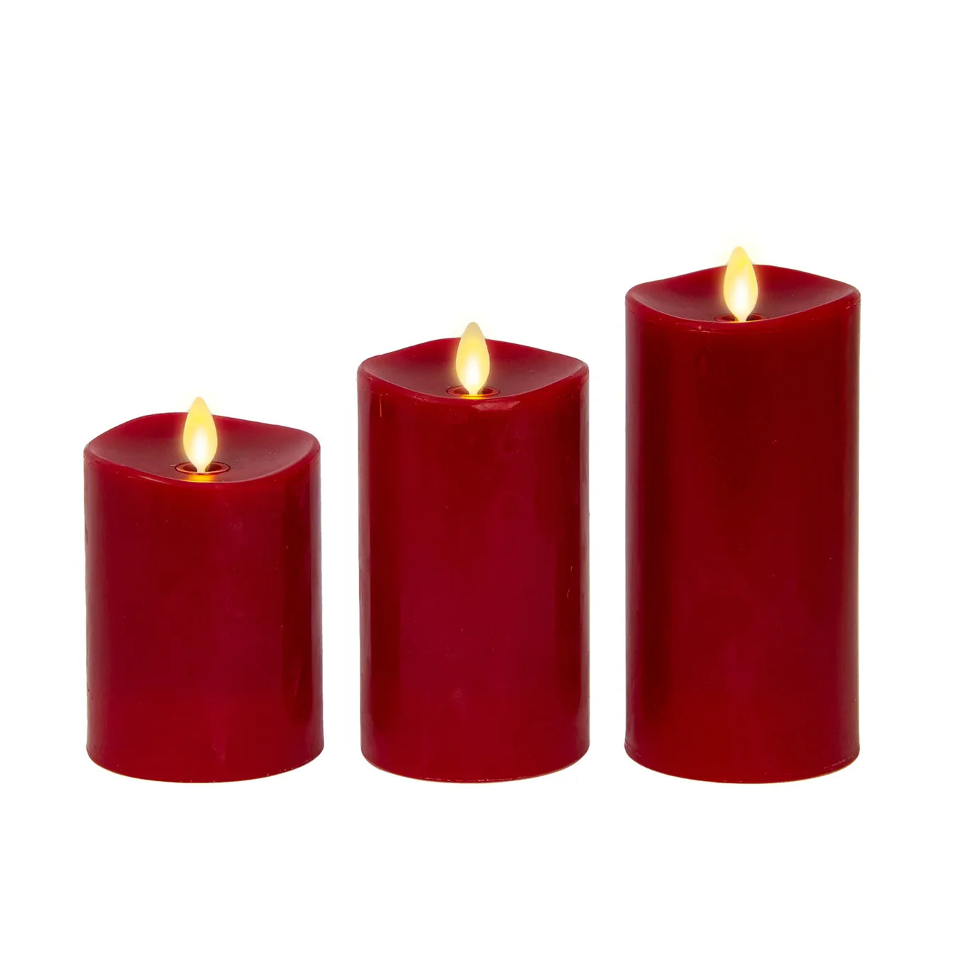 Luminara Burgundy Flameless Candle (Multiple Sizes)