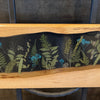 Large Charcuterie Board with Greenery and Blue Flowers