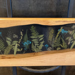 Large Charcuterie Board with Greenery and Blue Flowers