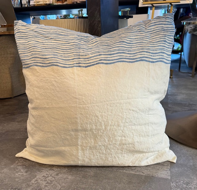 Bertozzi Stamperia Wave Light Blue Pillowcase Pair Euro